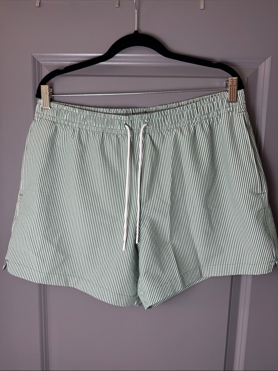 Other - Abercrombie & Fitch Seersucker Swim Trunks Green Stripe Size Large